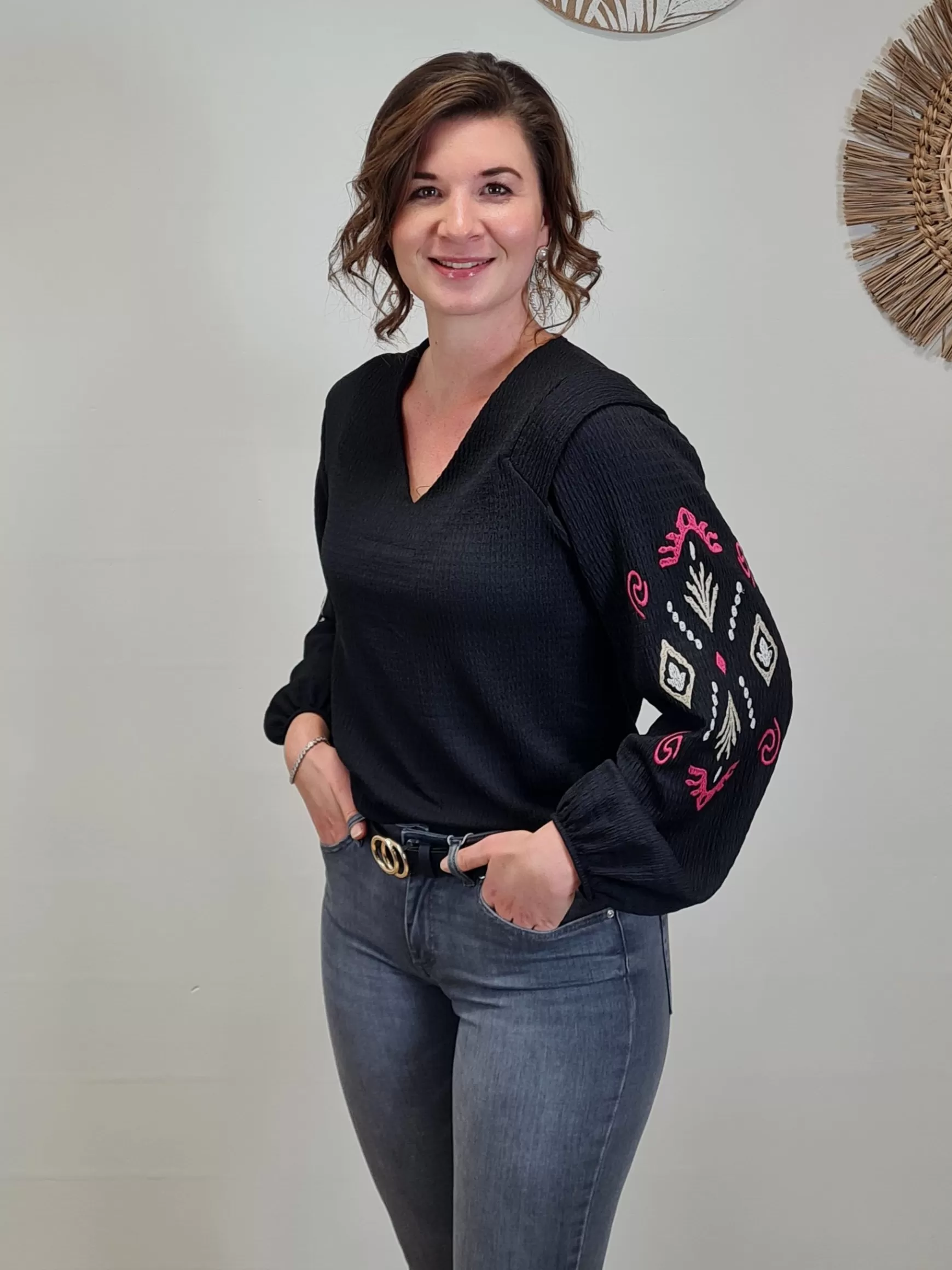 Trendz Blouse Eva Zwart Clearance