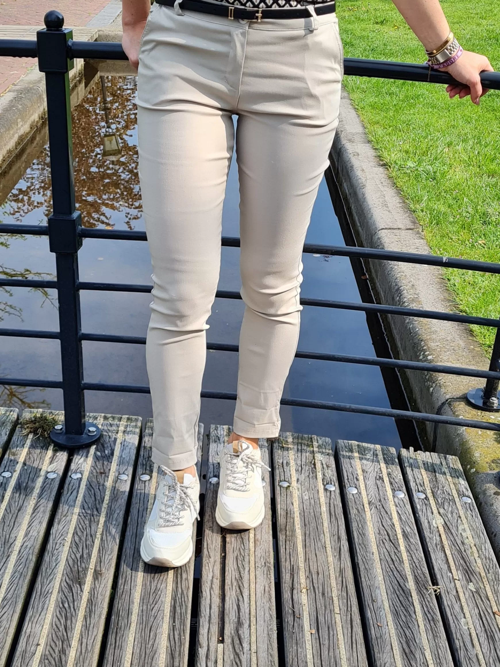Trendz Broek Veerle Beige Fashion
